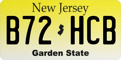 NJ license plate B72HCB