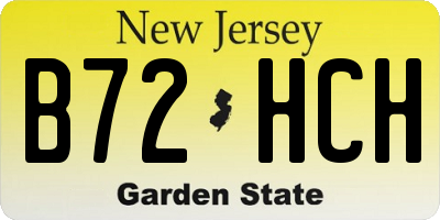 NJ license plate B72HCH