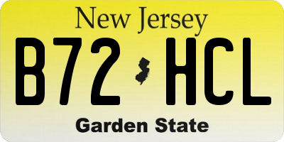 NJ license plate B72HCL