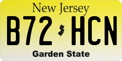 NJ license plate B72HCN