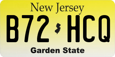 NJ license plate B72HCQ