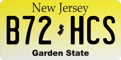 NJ license plate B72HCS