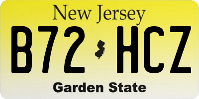 NJ license plate B72HCZ