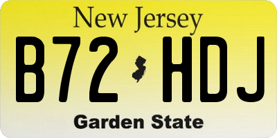 NJ license plate B72HDJ