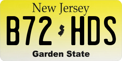 NJ license plate B72HDS
