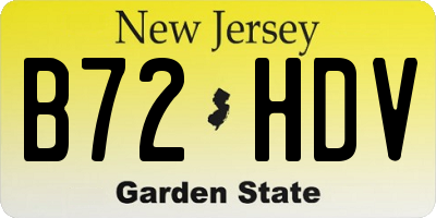 NJ license plate B72HDV
