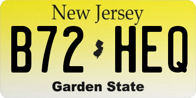 NJ license plate B72HEQ
