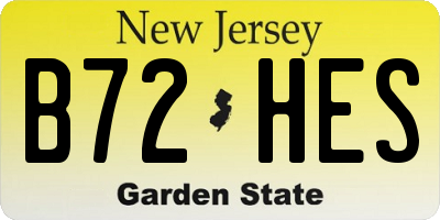 NJ license plate B72HES