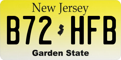 NJ license plate B72HFB