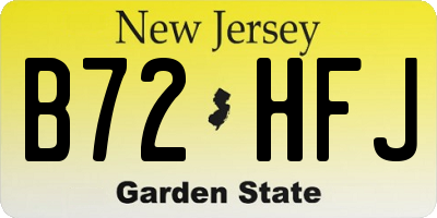 NJ license plate B72HFJ