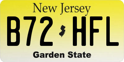 NJ license plate B72HFL