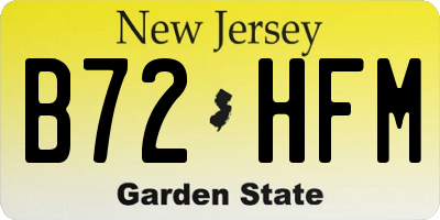 NJ license plate B72HFM