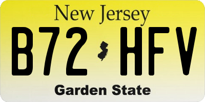 NJ license plate B72HFV
