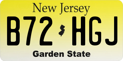 NJ license plate B72HGJ