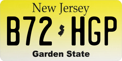 NJ license plate B72HGP