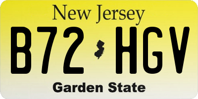 NJ license plate B72HGV