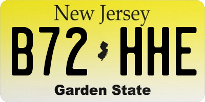 NJ license plate B72HHE