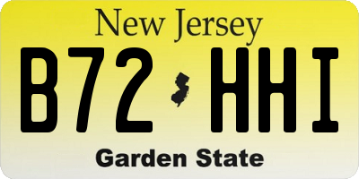 NJ license plate B72HHI