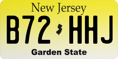 NJ license plate B72HHJ