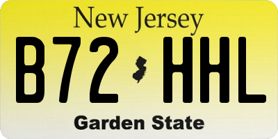 NJ license plate B72HHL