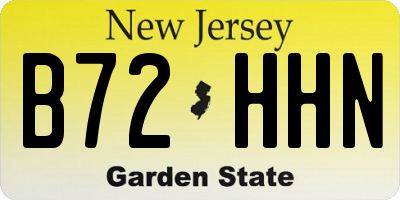 NJ license plate B72HHN