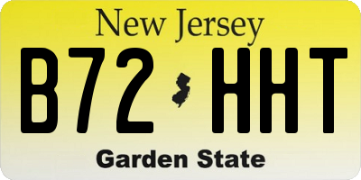 NJ license plate B72HHT