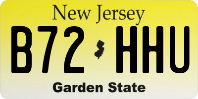 NJ license plate B72HHU