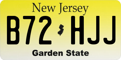 NJ license plate B72HJJ