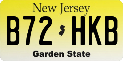 NJ license plate B72HKB