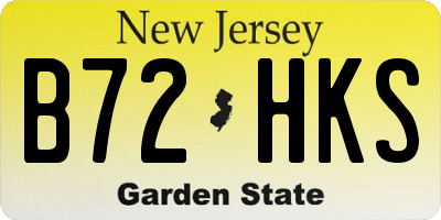 NJ license plate B72HKS