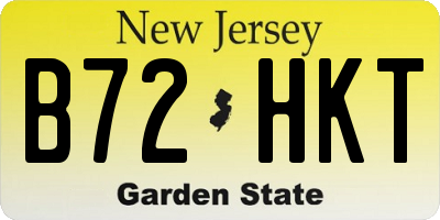 NJ license plate B72HKT