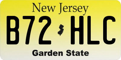 NJ license plate B72HLC