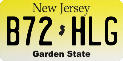 NJ license plate B72HLG