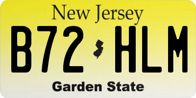 NJ license plate B72HLM