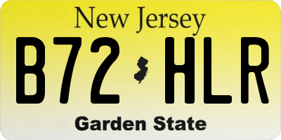 NJ license plate B72HLR