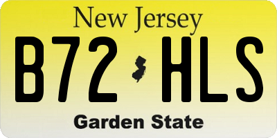 NJ license plate B72HLS