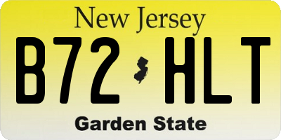 NJ license plate B72HLT