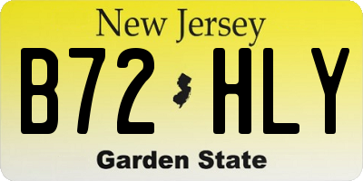 NJ license plate B72HLY