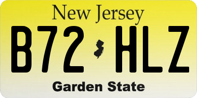 NJ license plate B72HLZ