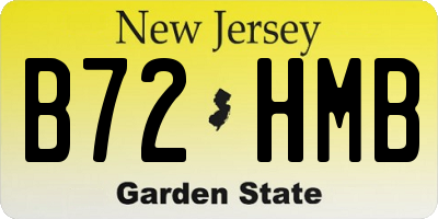 NJ license plate B72HMB