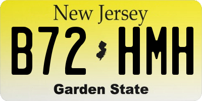 NJ license plate B72HMH