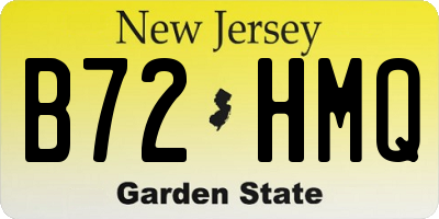 NJ license plate B72HMQ