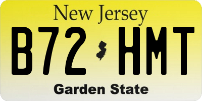 NJ license plate B72HMT