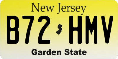 NJ license plate B72HMV
