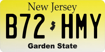 NJ license plate B72HMY