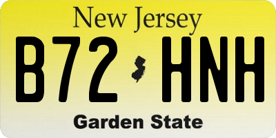 NJ license plate B72HNH