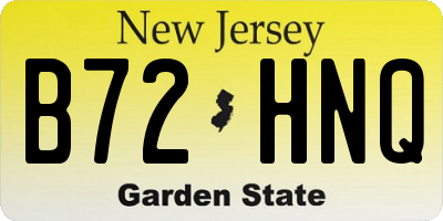 NJ license plate B72HNQ