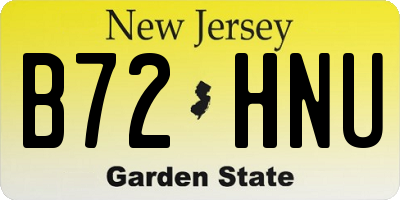 NJ license plate B72HNU
