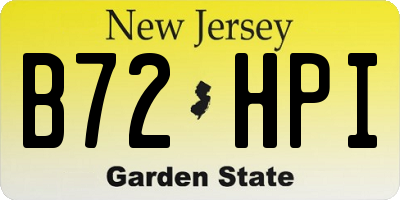 NJ license plate B72HPI