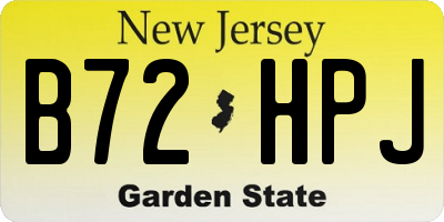 NJ license plate B72HPJ